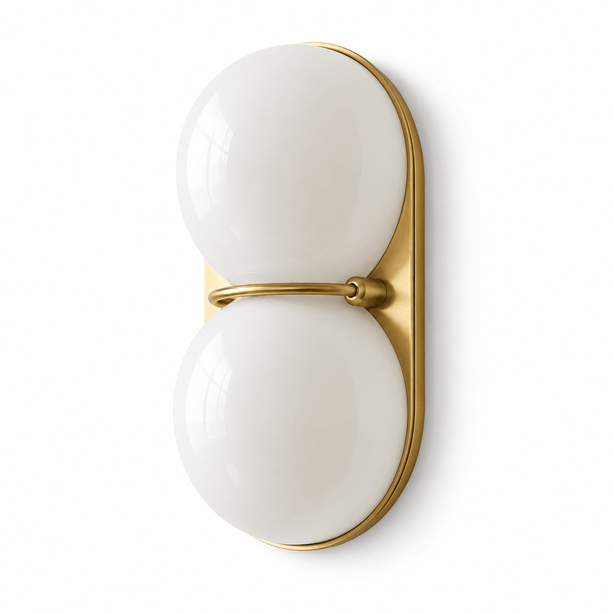 Two Globe Glass Wall Sconce-Neutral Decor
