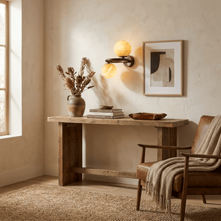 Two Globe Alabaster Wall Sconce-Neutral Decor