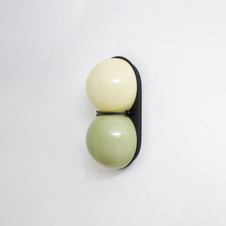 Two Globe Glass Wall Sconce-Neutral Decor