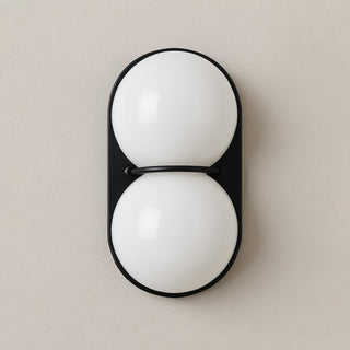 Two Globe Glass Wall Sconce-Neutral Decor