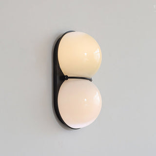 Two Globe Glass Wall Sconce-Neutral Decor