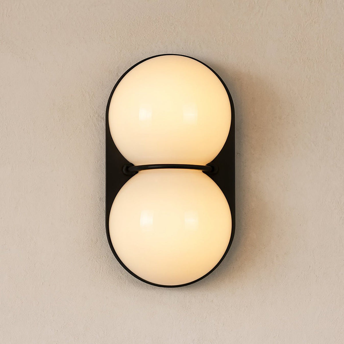 Two Globe Glass Wall Sconce-Neutral Decor