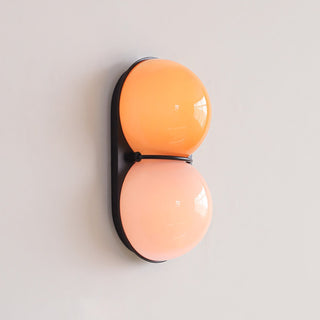Two Globe Glass Wall Sconce-Neutral Decor