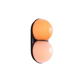 Two Globe Glass Wall Sconce-Neutral Decor