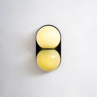Two Globe Glass Wall Sconce-Neutral Decor