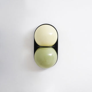 Two Globe Glass Wall Sconce-Neutral Decor