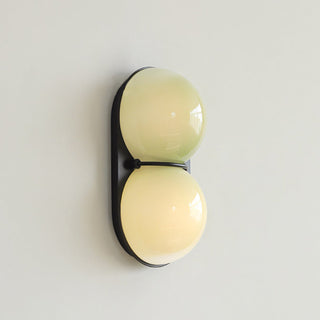 Two Globe Glass Wall Sconce-Neutral Decor
