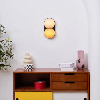 Two Globe Glass Wall Sconce-Neutral Decor