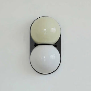 Two Globe Glass Wall Sconce-Neutral Decor