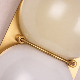 Two Globe Glass Wall Sconce-Neutral Decor