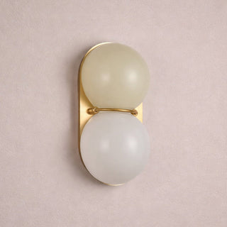 Two Globe Glass Wall Sconce-Neutral Decor