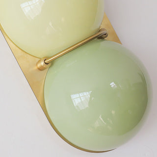 Two Globe Glass Wall Sconce-Neutral Decor