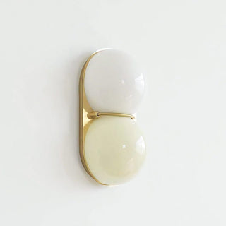 Two Globe Glass Wall Sconce-Neutral Decor