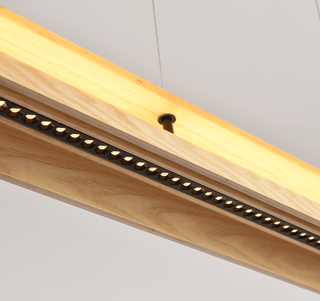 Two Tier Wood Linear Pendant Light-Neutral Decor
