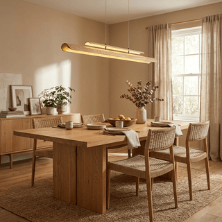 Two Tier Wood Linear Pendant Light-Neutral Decor