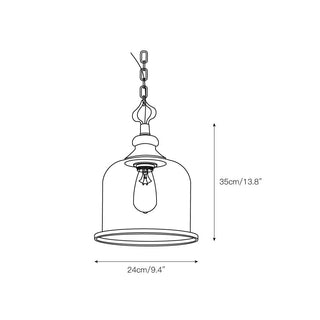 Sysolion Suspension Métal Verre Élégance Vintage