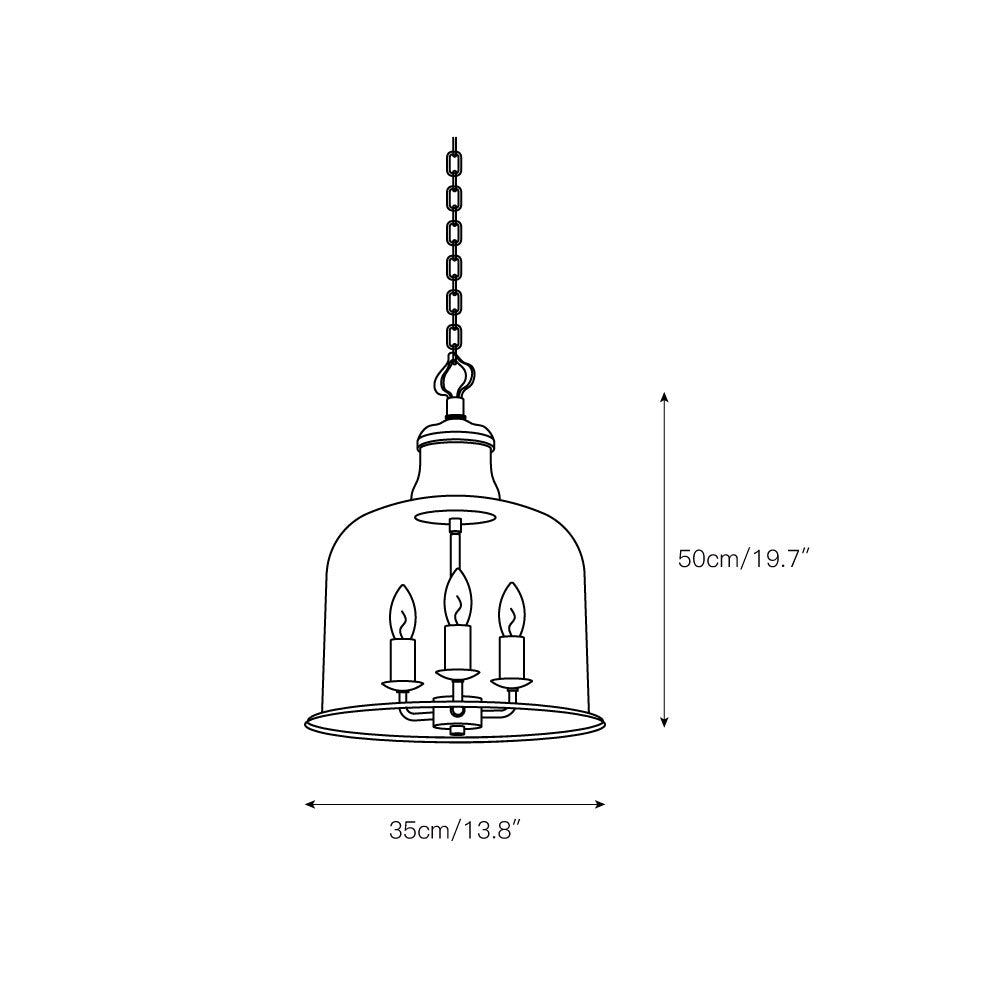 Sysolion Suspension Métal Verre Élégance Vintage