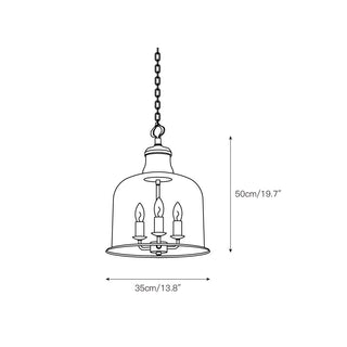 Sysolion Suspension Métal Verre Élégance Vintage