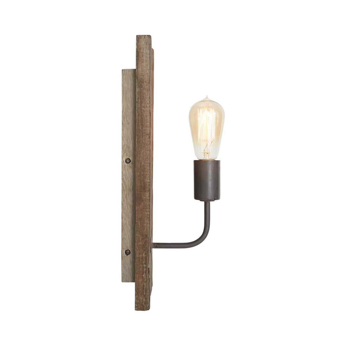 Ovenaris Applique Murale Bois Métal Industriel Vintage