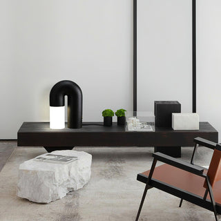 Arch Fashion Wood Table Lamp-Neutral Decor
