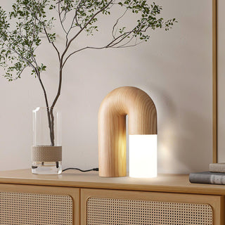 Arch Fashion Wood Table Lamp-Neutral Decor