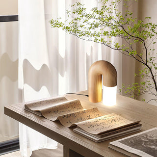 Arch Fashion Wood Table Lamp-Neutral Decor