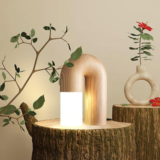 Arch Fashion Wood Table Lamp-Neutral Decor
