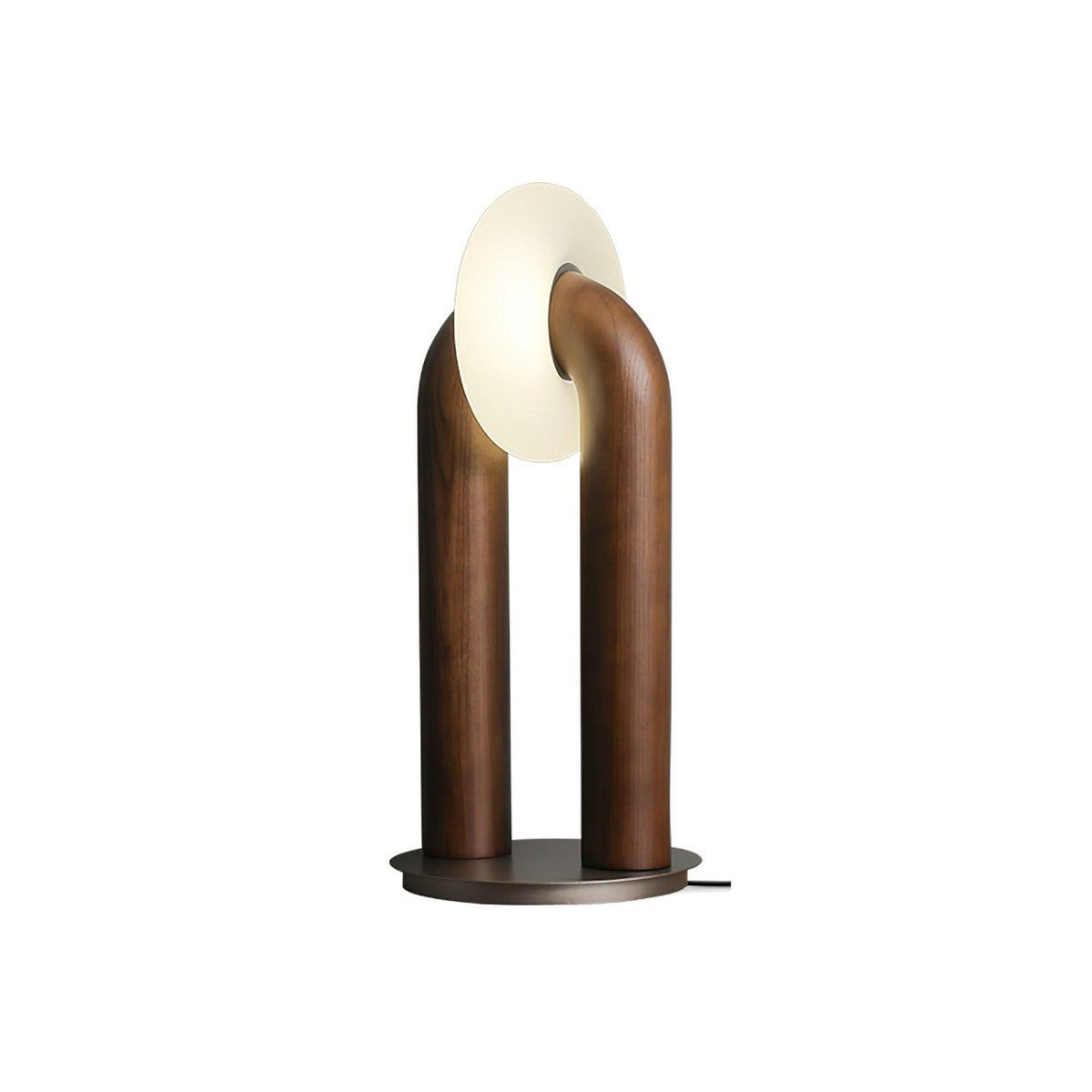 Lumen Vintage Wood Table Lamp-Neutral Decor