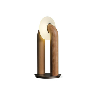 Lumen Vintage Wood Table Lamp-Neutral Decor