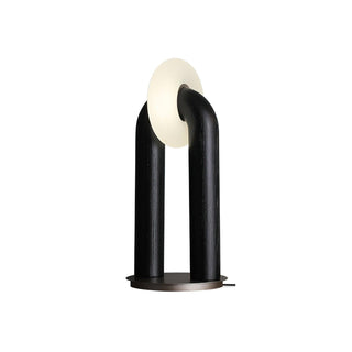 Lumen Vintage Wood Table Lamp-Neutral Decor