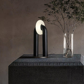 Lumen Vintage Wood Table Lamp-Neutral Decor