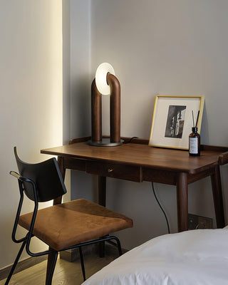 Lumen Vintage Wood Table Lamp-Neutral Decor