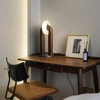 Lumen Vintage Wood Table Lamp-Neutral Decor
