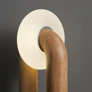 Lumen Vintage Wood Table Lamp-Neutral Decor