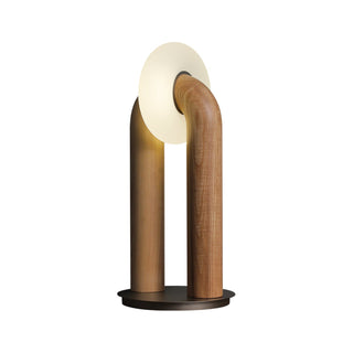Lumen Vintage Wood Table Lamp-Neutral Decor