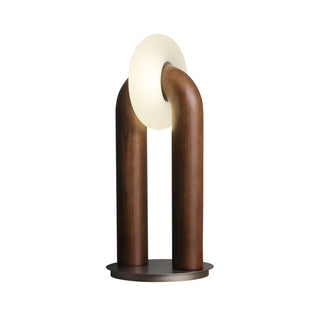 Lumen Vintage Wood Table Lamp-Neutral Decor