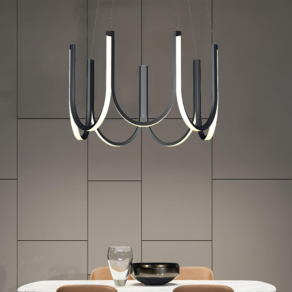 Peyton Suspension Noire Moderne