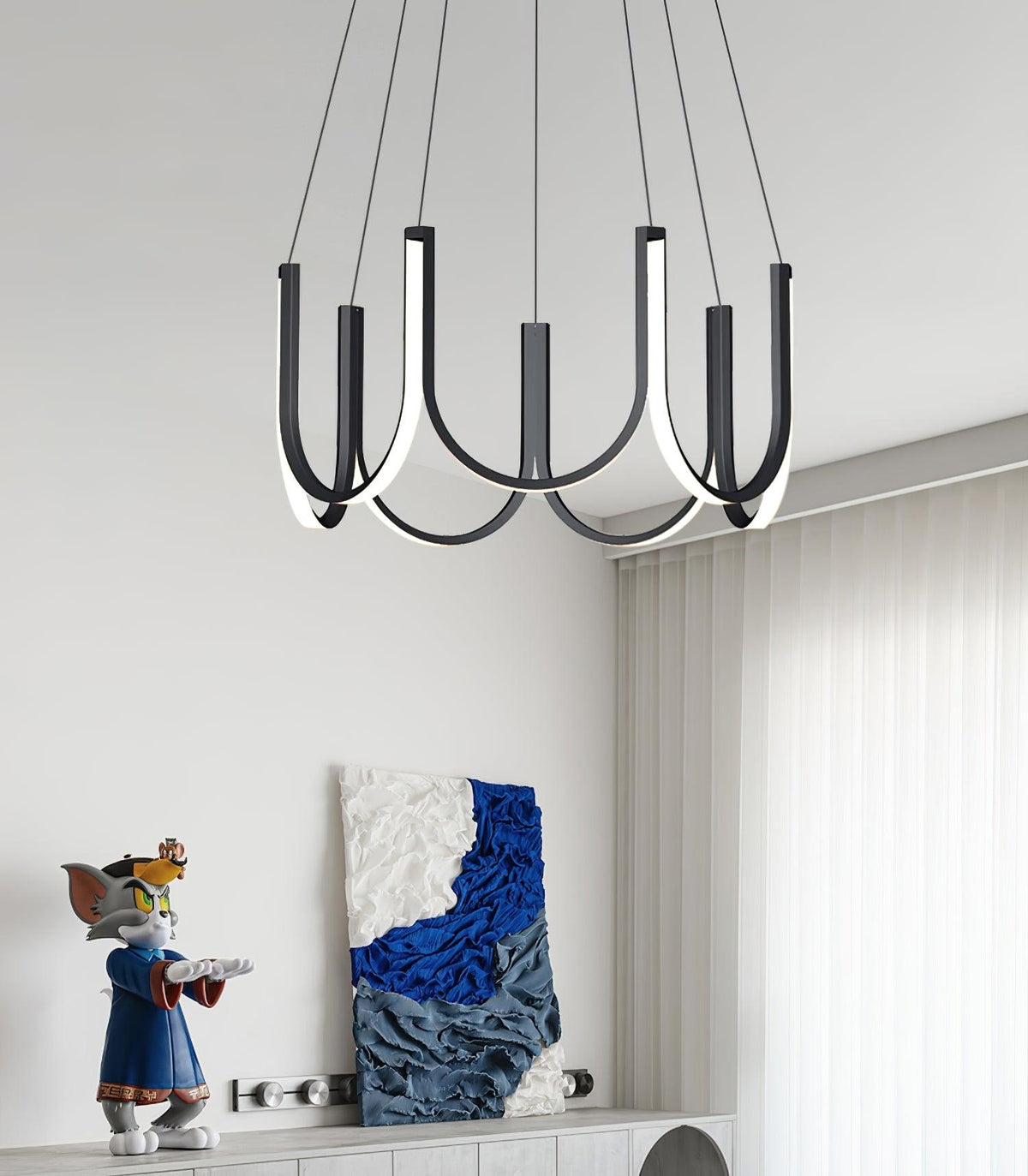 Peyton Suspension Noire Moderne