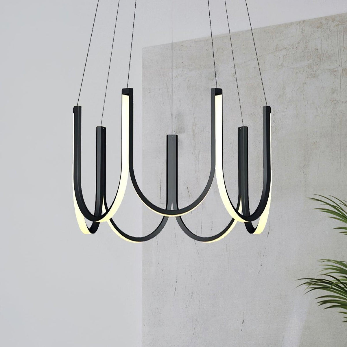 Peyton Suspension Noire Moderne