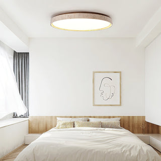 Symiror Lampe de Plafond Ronde Travertin Minimaliste Moderne-Luire