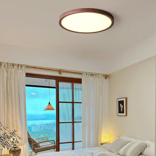 Ivera Plafonnier Rond Ultra-fin Bois
