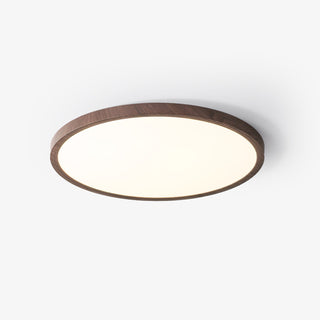 Solara Plafonnier Rond Fin en Noyer Minimaliste-Luire
