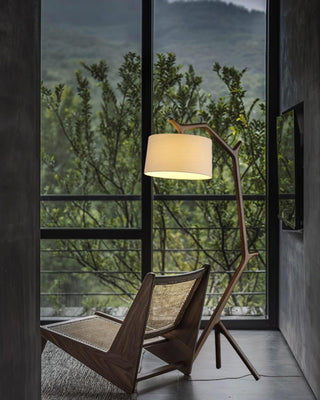 Ulmiril Rustic Wood Floor Lamp-Neutral Decor