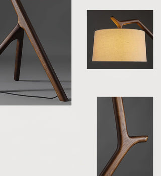 Ulmiril Rustic Wood Floor Lamp-Neutral Decor