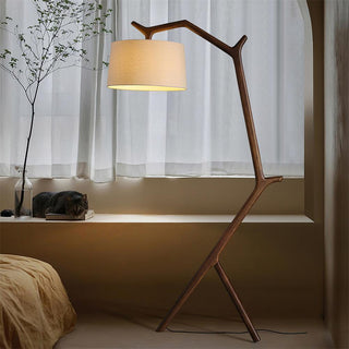 Ulmiril Rustic Wood Floor Lamp-Neutral Decor
