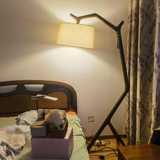 Ulmiril Rustic Wood Floor Lamp-Neutral Decor