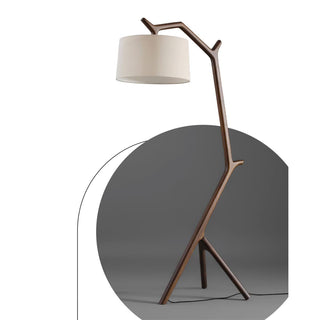 Ulmiril Rustic Wood Floor Lamp-Neutral Decor