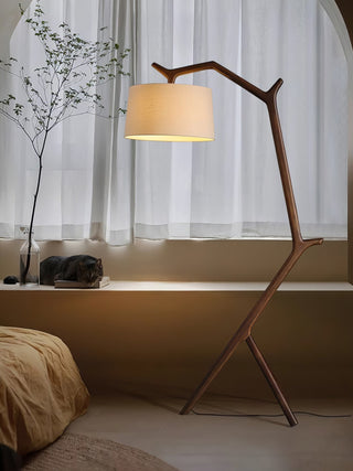 Ulmiril Rustic Wood Floor Lamp-Neutral Decor