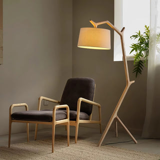 Ulmiril Rustic Wood Floor Lamp-Neutral Decor