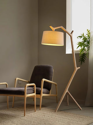 Ulmiril Rustic Wood Floor Lamp-Neutral Decor